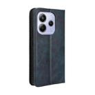 For Redmi Note 14 4G 164.84mm EU Version Magnetic Buckle Retro Texture Leather Phone Case(Blue) - 3