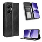 For Redmi Turbo 4 Pro 5G Magnetic Buckle Retro Texture Leather Phone Case(Black) - 1