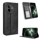 For Redmi K80 Ultra Magnetic Buckle Retro Texture Leather Phone Case(Black) - 1