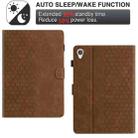 For Lenovo Tab M10 HD Gen 2nd X306X Honeycomb Embossed Leather Smart Tablet Case(Brown) - 3