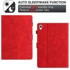 For Lenovo Tab M10 HD Gen 2nd X306X Honeycomb Embossed Leather Smart Tablet Case(Red) - 3