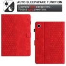 For Lenovo Tab M10 Gen 3rd Honeycomb Embossed Leather Smart Tablet Case(Red) - 3