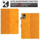 For Lenovo Tab M11 / Xiaoxin Pad 2024 Honeycomb Embossed Leather Smart Tablet Case(Yellow) - 3