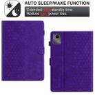 For Lenovo Tab M11 / Xiaoxin Pad 2024 Honeycomb Embossed Leather Smart Tablet Case(Purple) - 3