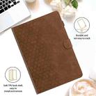 For Lenovo Tab M11 / Xiaoxin Pad 2024 Honeycomb Embossed Leather Smart Tablet Case(Brown) - 2