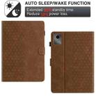 For Lenovo Tab M11 / Xiaoxin Pad 2024 Honeycomb Embossed Leather Smart Tablet Case(Brown) - 3