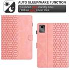 For Lenovo Tab M11 / Xiaoxin Pad 2024 Honeycomb Embossed Leather Smart Tablet Case(Pink) - 3