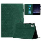 For Lenovo Tab P11 Gen 2 Honeycomb Embossed Leather Smart Tablet Case(Green) - 1