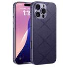 For iPhone 16 Pro Max GKK Asterism Metal Paint Skin Feel Leather Full Coverage Phone Case(Purple) - 1