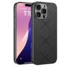 For iPhone 16 Pro Max GKK Asterism Metal Paint Skin Feel Leather Full Coverage Phone Case(Black) - 1