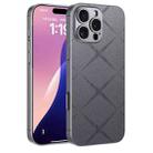 For iPhone 16 Pro Max GKK Asterism Metal Paint Skin Feel Leather Full Coverage Phone Case(Mountain Gray) - 1