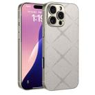 For iPhone 16 Pro GKK Asterism Metal Paint Skin Feel Leather Full Coverage Phone Case(Titanium Grey) - 1