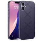 For iPhone 16 GKK Asterism Metal Paint Skin Feel Leather Full Coverage Phone Case(Purple) - 1