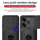 For Tecno Pova 6 Pro / Pova 6 Sliding Camshield TPU+PC Phone Case with Card Slot(Black) - 3