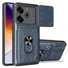 For Tecno Pova 6 Pro / Pova 6 Sliding Camshield TPU+PC Phone Case with Card Slot(Grey) - 1