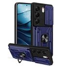 For Tecno Camon 40 Pro 5G Sliding Camshield TPU+PC Phone Case with Card Slot(Blue) - 1