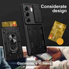 For Tecno Camon 40 Pro 5G Sliding Camshield TPU+PC Phone Case with Card Slot(Black) - 3