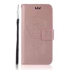 For Motorola Moto P40 Power Wind Chime Owl Embossing Pattern Horizontal Flip Leather Case, with Holder & Card Slots & Wallet(Rose Gold) - 2