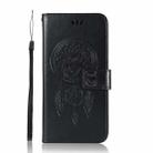 For Xiaomi Redmi 9 Wind Chime Owl Embossing Pattern Horizontal Flip Leather Case, with Holder & Card Slots & Wallet(Black) - 2