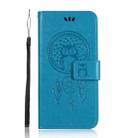 For Xiaomi Redmi 9 Wind Chime Owl Embossing Pattern Horizontal Flip Leather Case, with Holder & Card Slots & Wallet(Blue) - 2