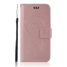 For Xiaomi Redmi 9 Wind Chime Owl Embossing Pattern Horizontal Flip Leather Case, with Holder & Card Slots & Wallet(Rose Gold) - 2