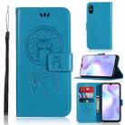 For Xiaomi Redmi 9A Wind Chime Owl Embossing Pattern Horizontal Flip Leather Case, with Holder & Card Slots & Wallet(Blue) - 1