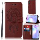 For Xiaomi Redmi 9A Wind Chime Owl Embossing Pattern Horizontal Flip Leather Case, with Holder & Card Slots & Wallet(Brown) - 1