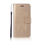 For Motorola Moto E 2020 Wind Chime Owl Embossing Pattern Horizontal Flip Leather Case, with Holder & Card Slots & Wallet(Rose Gold) - 2