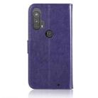 For Motorola Moto Edge Plus Wind Chime Owl Embossing Pattern Horizontal Flip Leather Case, with Holder & Card Slots & Wallet(Purple) - 3