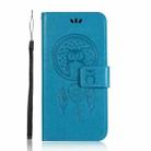 For OnePlus 8 Wind Chime Owl Embossing Pattern Horizontal Flip Leather Case, with Holder & Card Slots & Wallet(Blue) - 1
