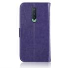 For OnePlus 8 Wind Chime Owl Embossing Pattern Horizontal Flip Leather Case, with Holder & Card Slots & Wallet(Purple) - 3
