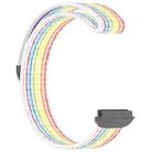 For Fitbit Ace LTE Nylon Loop Watch Band(Rainbow) - 3