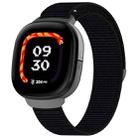 For Fitbit Ace LTE Nylon Loop Watch Band(Black) - 1