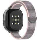 For Fitbit Ace LTE Nylon Loop Watch Band(Sand Pink) - 2