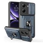 For Xiaomi Poco X7 Pro Sliding Camshield TPU+PC Phone Case with Card Slot(Grey) - 1