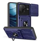 For Xiaomi Poco F7 Pro Sliding Camshield TPU+PC Phone Case with Card Slot(Blue) - 1