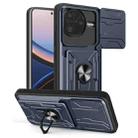 For Xiaomi Poco F7 Ultra Sliding Camshield TPU+PC Phone Case with Card Slot(Grey) - 1