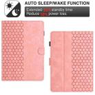 For Amazon Kindle Paperwhite 2021 Honeycomb Embossed Leather Smart Tablet Case(Pink) - 3