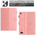 For Amazon Kindle Fire 7 2017 / 2019 Honeycomb Embossed Leather Smart Tablet Case(Pink) - 3