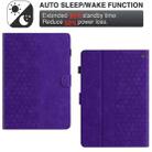 For Amazon Kindle Fire 7 2022 Honeycomb Embossed Leather Smart Tablet Case(Purple) - 3