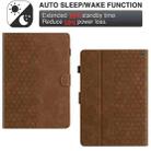 For Amazon Kindle Fire 7 2022 Honeycomb Embossed Leather Smart Tablet Case(Brown) - 3