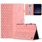 For Amazon Kindle Fire 7 2022 Honeycomb Embossed Leather Smart Tablet Case(Pink) - 1