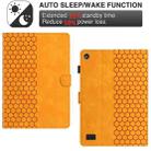 For Amazon Kindle Fire HD8 2017 / 2018 Honeycomb Embossed Leather Smart Tablet Case(Yellow) - 3