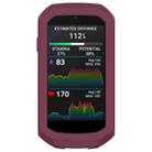 For Garmin Edge 1050 Half Pack Stopwatch Silicone Protective Case(Wine Red) - 1