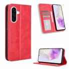 For Samsung Galaxy A56 5G Magnetic Buckle Retro Texture Leather Phone Case(Red) - 1