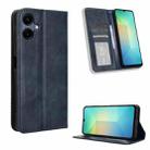 For Samsung Galaxy A06 5G Magnetic Buckle Retro Texture Leather Phone Case(Blue) - 1