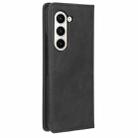 For Samsung Galaxy Z Fold6 Magnetic Buckle Retro Texture Leather Phone Case(Black) - 3