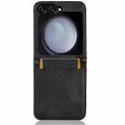 For Samsung Galaxy Z Flip6 Magnetic Buckle Retro Texture Leather Phone Case(Black) - 3