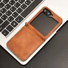 For Samsung Galaxy Z Flip6 Magnetic Buckle Retro Texture Leather Phone Case(Brown) - 2