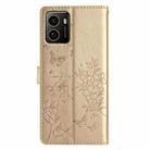 For HMD Pulse+ Butterflies and Flowers Leather Phone Case(Gold) - 3